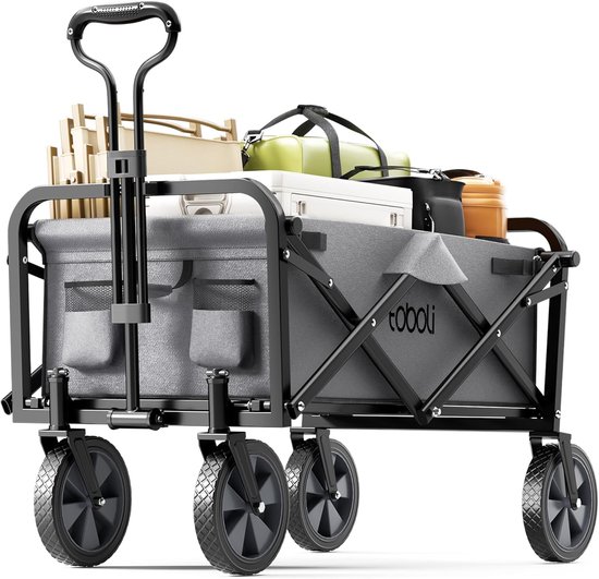 Opvouwbare bolderkar met verlengbare handgrepen - 100 kg laadcapaciteit