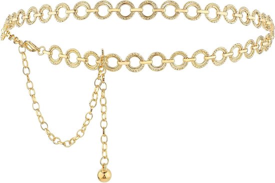 Vrouwen ketting riem, Fashion buik ketting, goud, Multi-layered metalen