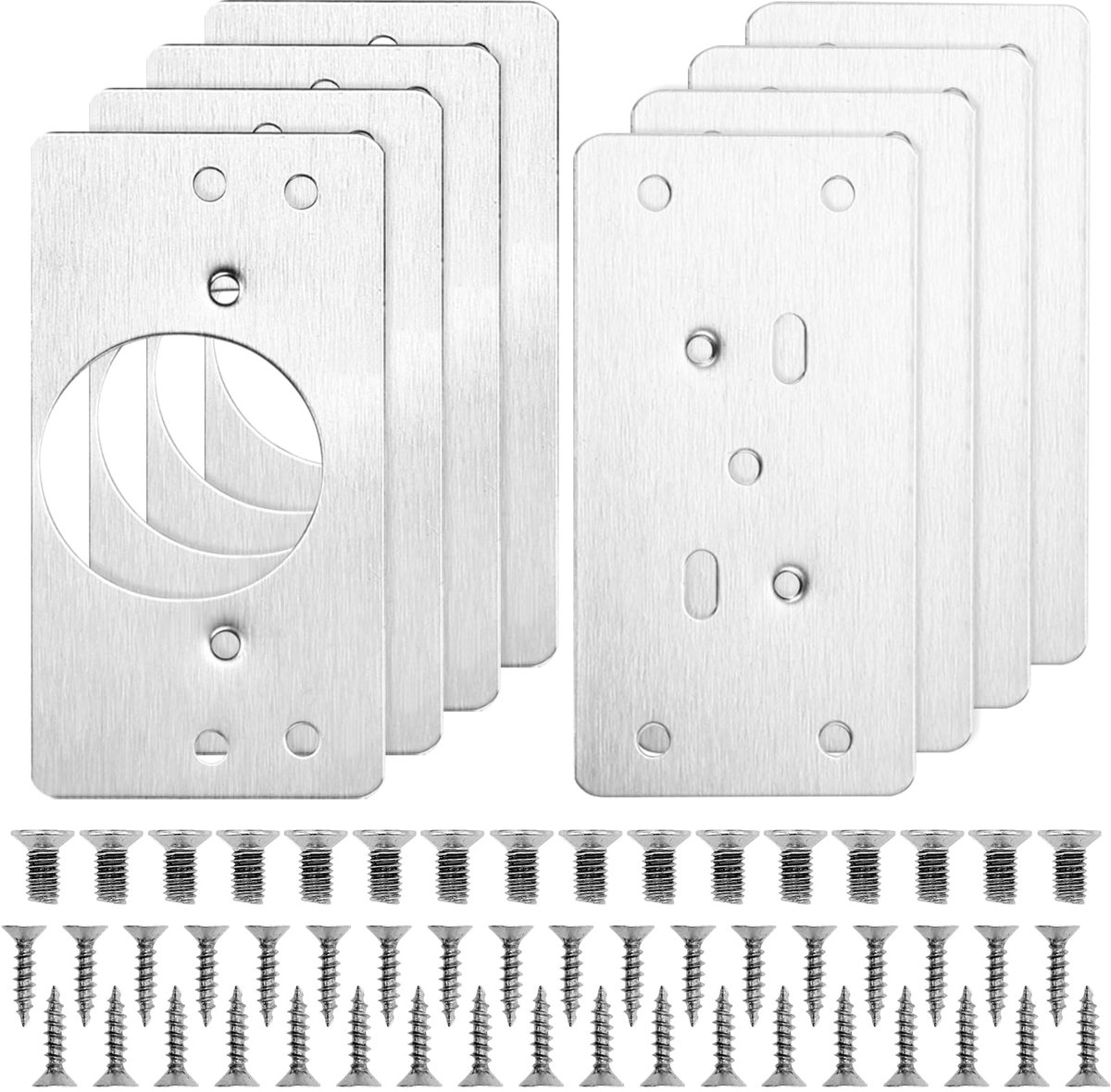 Ibenzoa® Universele Reparatieset voor Kast- en Meubelscharnieren met Hoogwaardige Montageplaten en Schroeven