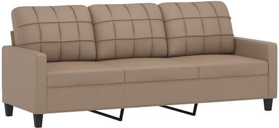 Canapé 3 places vidaXL 180 cm similicuir cappuccino - Canapé 3 places - Canapés 3 places - Canapé - Canapé 3 places