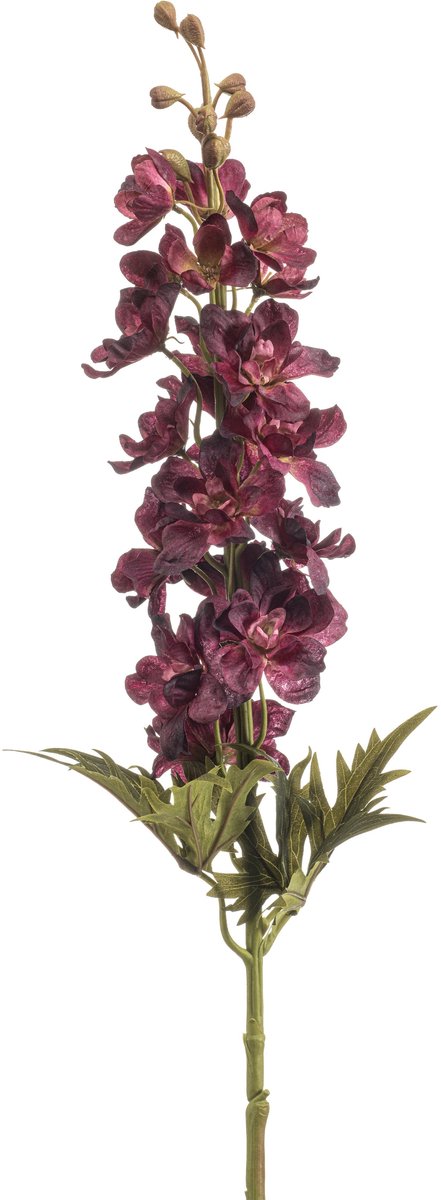 Emerald Kunstbloem Ridderspoor 84cm bordeaux - Kunstplant voor binnen