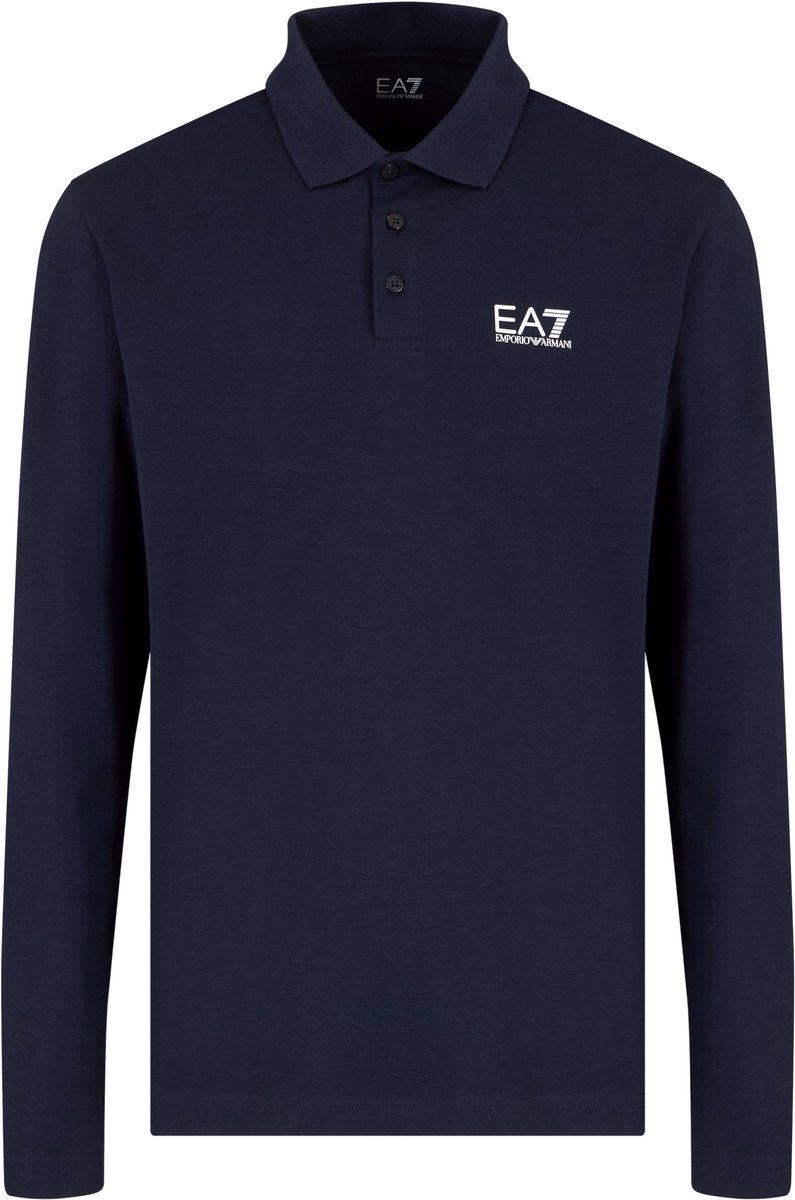 EA7 Emporio Armani Poloshirt Langarmshirt mit Polokragen
