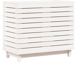 vidaXL - Wasmand - 88,5x44x76 - cm - massief - grenenhout - wit