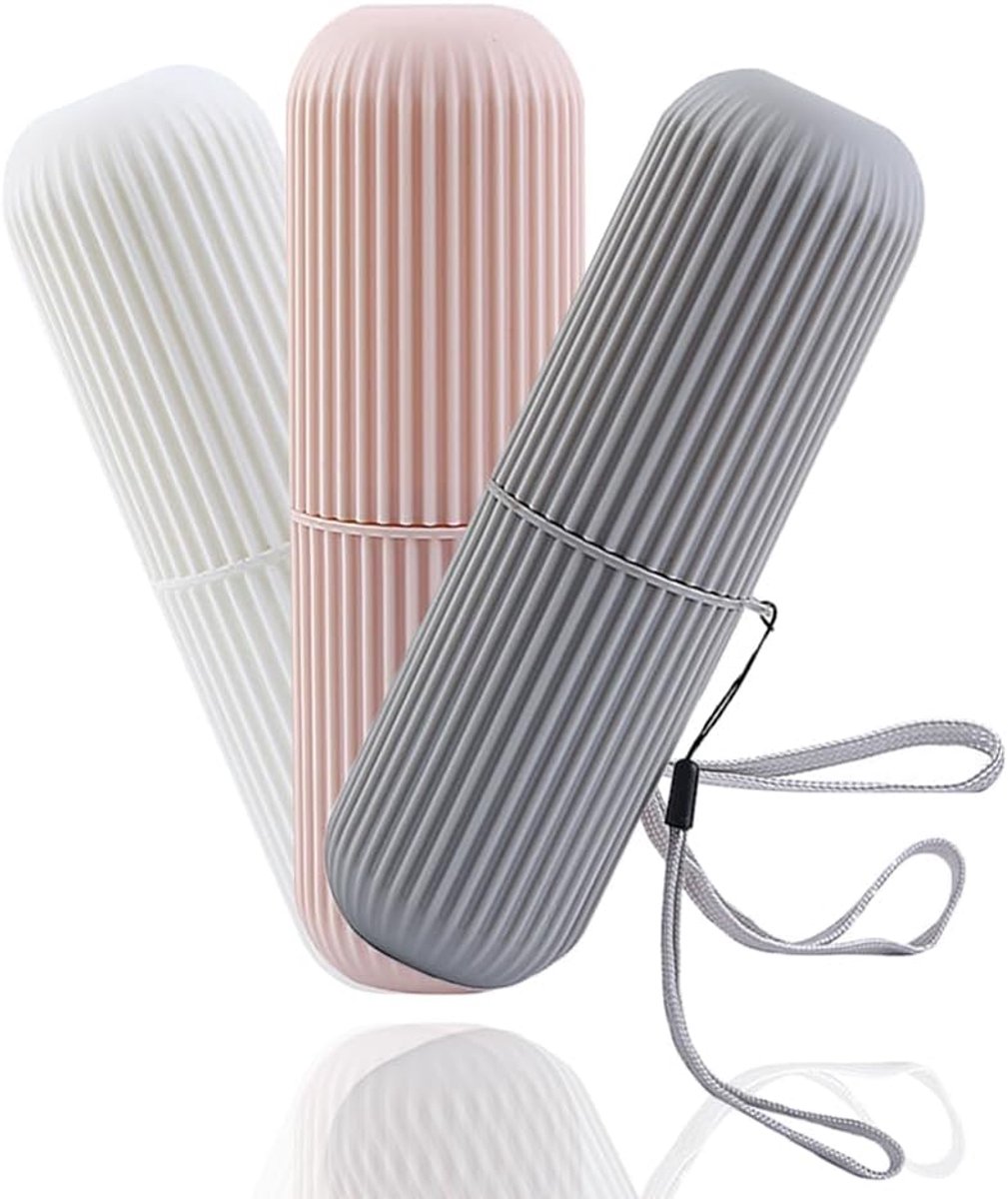Ibenzoa® Compacte Reiskit met Drie Tandborstelhouders - Voor Reizen en Uitstapjes