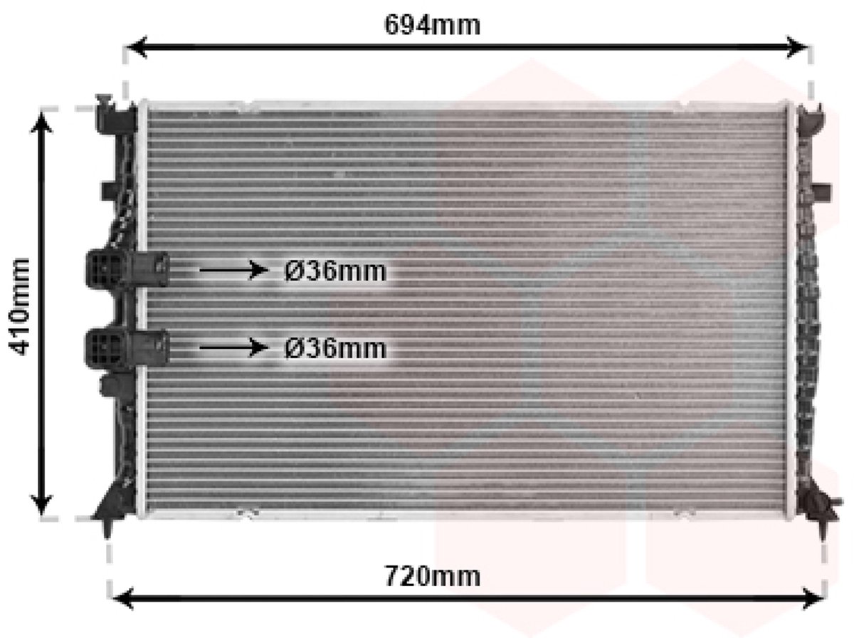 Van Wezel - RADIATOR VOOR PEUGEOT 406 1995-1999 9620002680