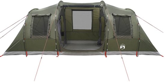 vidaXL Tunneltent - 6-persoons - Waterdicht - Olijfgroen Familietent - Tunneltent - Campingtent - Buitenleven - Kampeerspullen van Vidaxl — afbeelding 4