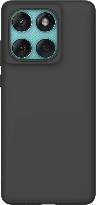 Étui Cazy avec cordon pour Motorola Edge 60 Fusion / Edge 60/60s - Étui flexible - Zwart