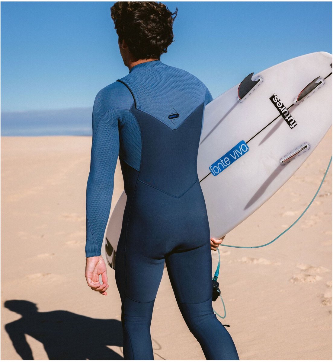 2025 O'Neill Heren Hyperfreak 4/3+mm Borst Ritssluiting Wetsuit - Dark