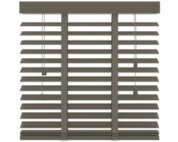 Houten jaloezie 50mm - Taupe - 60x130 cm