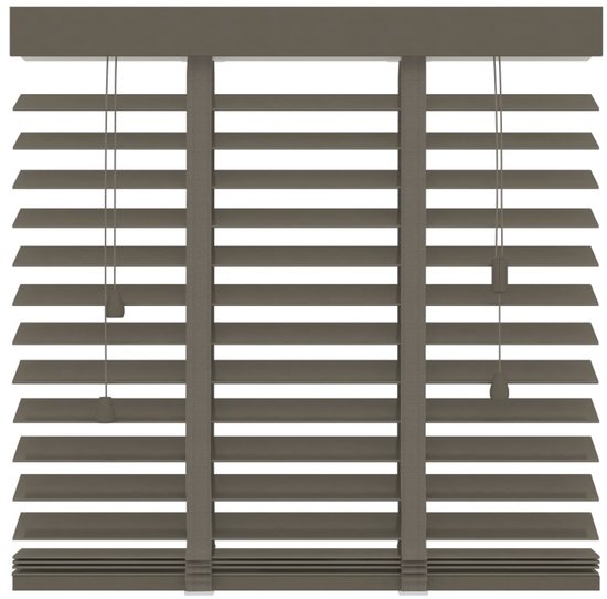 Houten jaloezie 50mm Taupe–60x130 cm