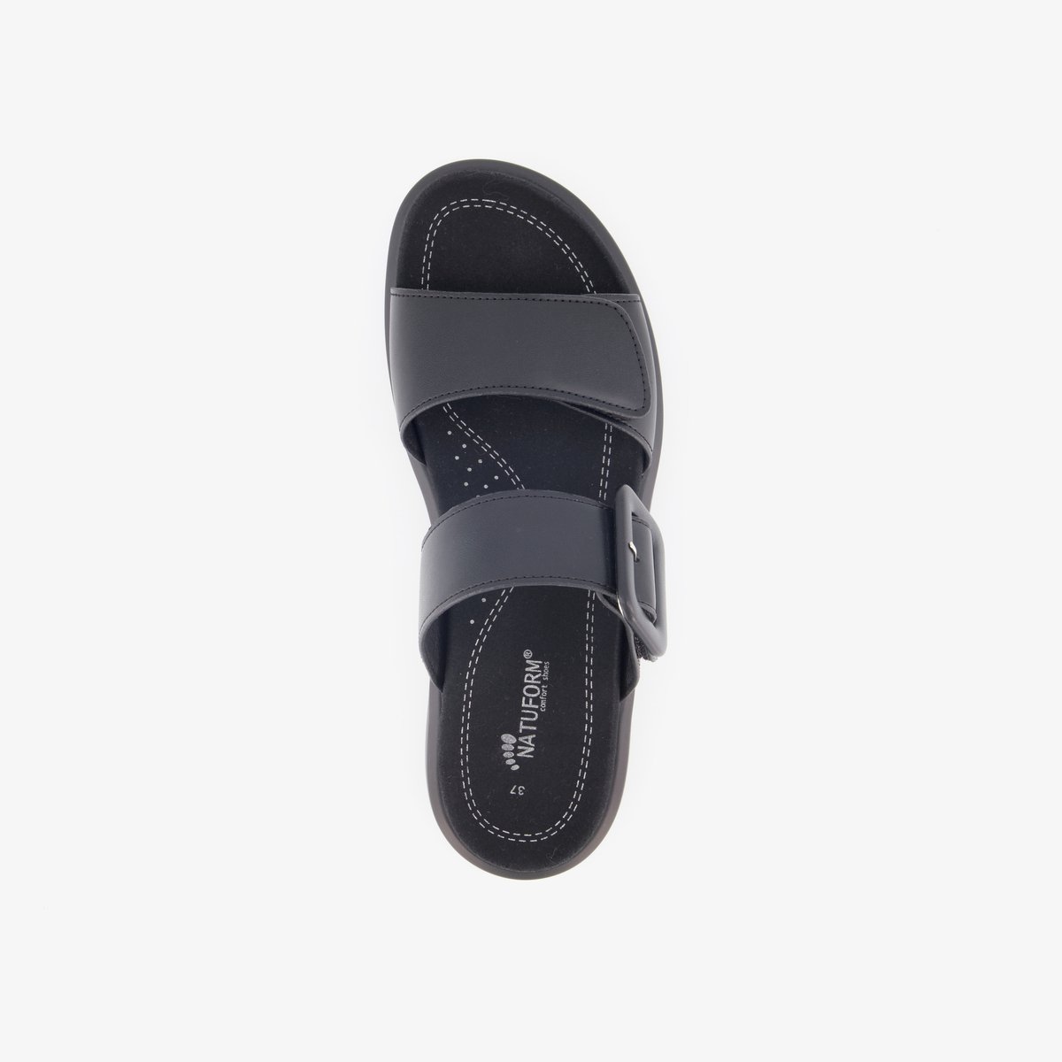 Natuform dames slippers zwart - Maat 37 - Uitneembare zool