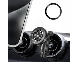 Xssive Telefoonhouders Auto Magnetisch - Geschikt voor MagSafe Autohouder - Geschikt Voor Telefoonhouder Mercedes Ronde Ventilatie - GSM Houder Auto Magneet voor Ventilatierooster - Verstelbaar - 360 Graden Draaibaar - Inclusief Magneetstickers