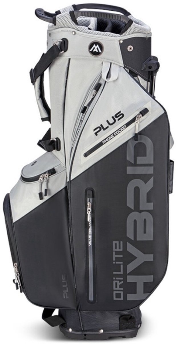 Big Max Dri Lite Hybrid Plus - Waterwerende Golftas - Standbag - Grijs Zwart — afbeelding 3
