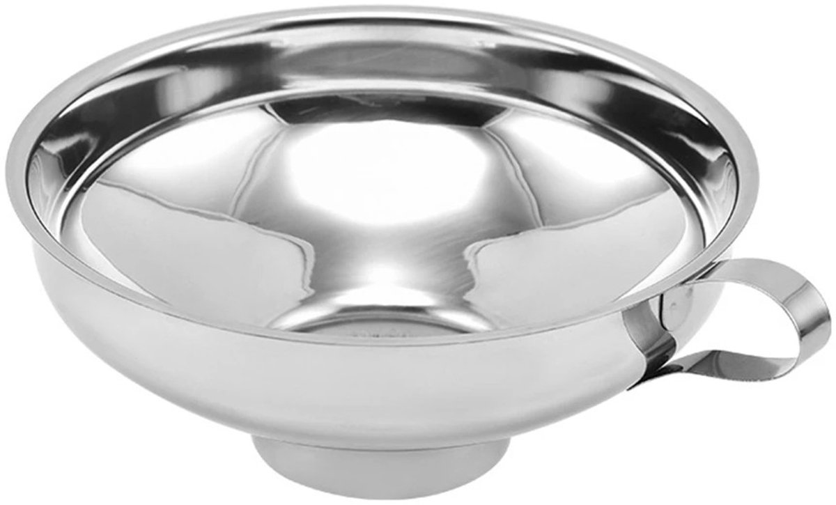 WiseGoods Premium RVS Keukentrechter 10.5x3.7CM - Vaatwasserbestendig - Voor Potten / Flessen / Kruiden - Keukengerei - Trechter