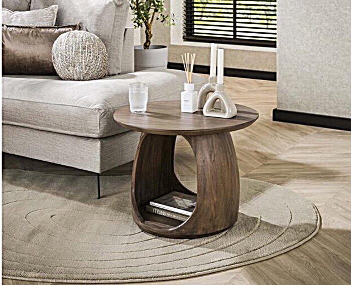 Salontafel Flow Solid M Acacia 60 cm - glaze brown