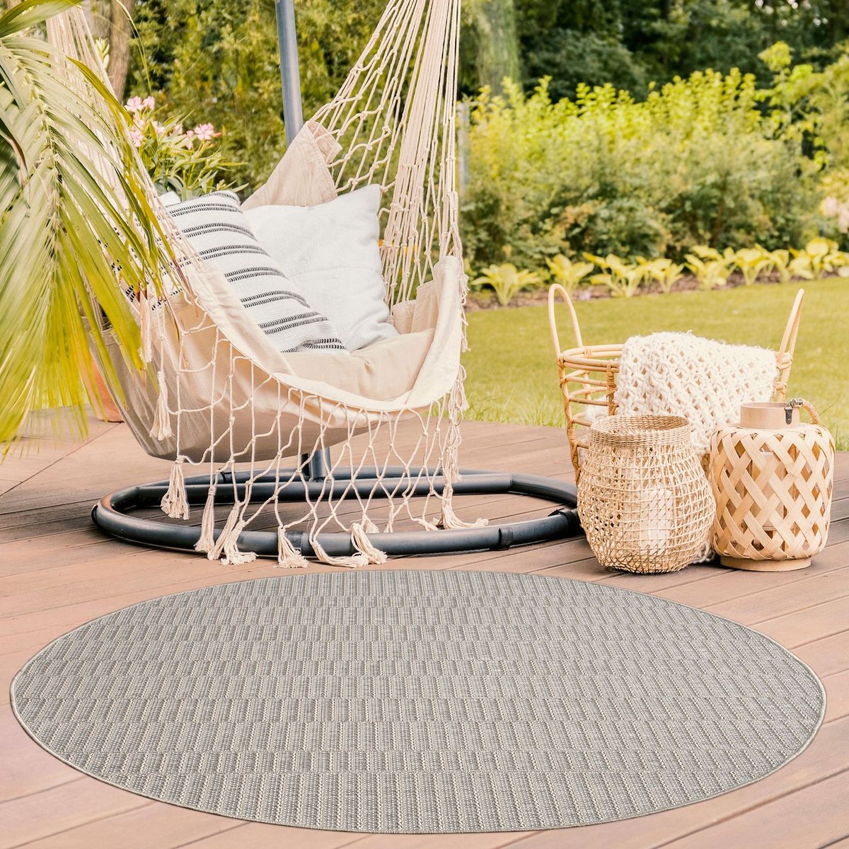 Balkon Tuin Woonkamer Boho Patroon Scandinavisch Effen Kleur Modern