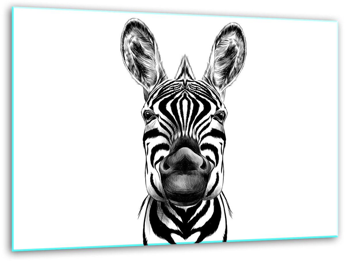 TMK ArtDeko - Snijplank - 40x30 cm - Gehard Glas - Zebra Motief