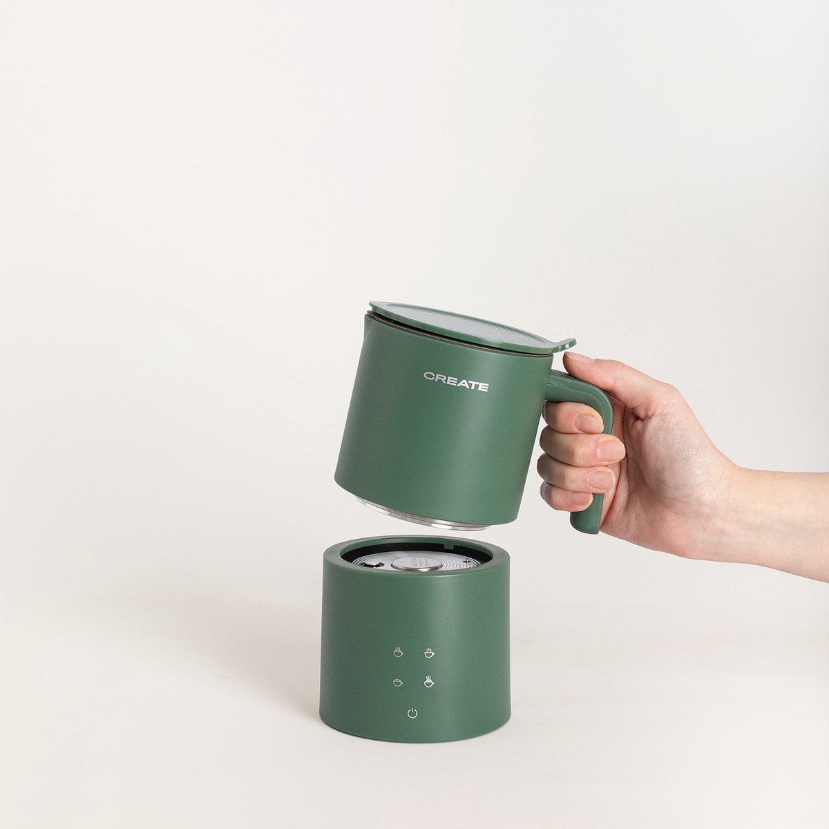 HOUSNAT Elektrische Melkopschuimer Cappuccinatore, Stille Magnetische Rotor, One-Touch Automatische Schuimer met 4 Modi, Verwarmen en Opschuimen voor Koffie Latte, Cappuccino, Warme Chocolademelk