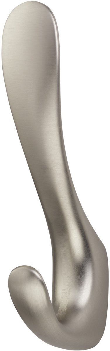 SOTECH Kapstokhaak NANO Hoogte: 120 x Breedte: 22 mm Roestvrijstalen look, moderne kapstokhaak van spuitgietzink, stabiele wandhaak ook voor zware jassen
