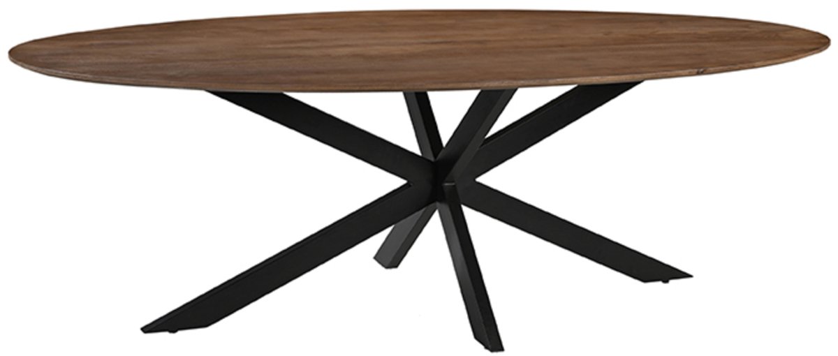 LABEL51 James Eetkamertafel - Bruin - Hout - 240 cm - Ovaal
