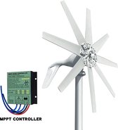 Windturbine - Windmolen - Windenergie - Windturbine Generator - 1000W - 48V - Horizontale - met Gratis MPPT Controller - Efficiënte Energieoplossing voor Thuisgebruik- Wit