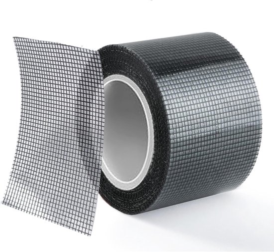 Hor Reparatie Tape - 2M - Hor Reparatietape - Muggengaas Plakband - Raamhor Tape - Muggennet Reparatie Tape - Raamhor Tape - Deurhor / Raamhor Repareren - Horrengaas Tools - Voor Het Repareren Van Ramen En Deuren - Zwart - 1 Stuk
