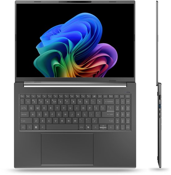 Ordinateur portable Acer Aspire 16 AI A16-61M-R783, AMD Ryzen AI 5 340, écran 40,6 cm (16"), WUXGA, 16 GB LPDDR5x-SDRAM, SSD 512 GB , Wi-Fi 6E (802.11ax), Windows 11 Home , Grijs