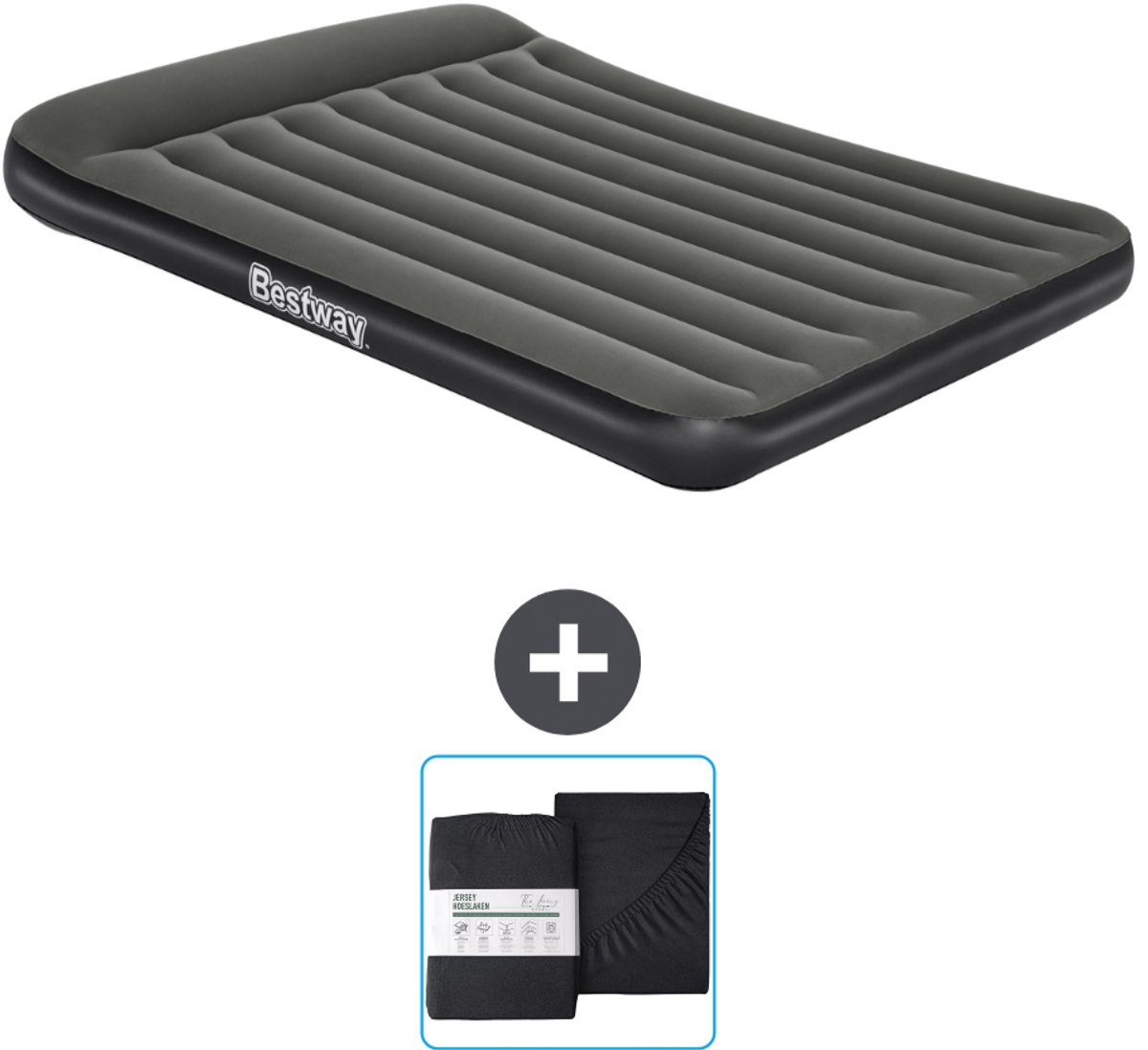 Bestway luchtbed - 2-Persoons - 152 x 203 x 30 cm - Groen - Inclusief en Hoeslaken