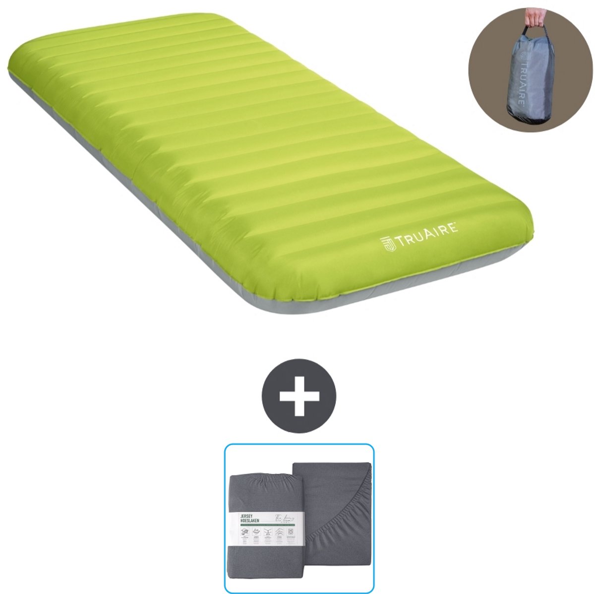 Intex Campingmat - 1-Persoons - 76 x 191 x 17 cm - Groen - Inclusief pomp en Hoeslaken