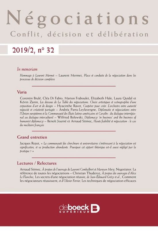 Négociations - cover