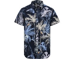 JACK&JONES JJHAWAII AOP SHIRT SS LN Heren Overhemd - Sky Captain