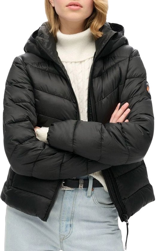 Foto: Superdry hooded fuji quilt padded jkt dames jas maat m