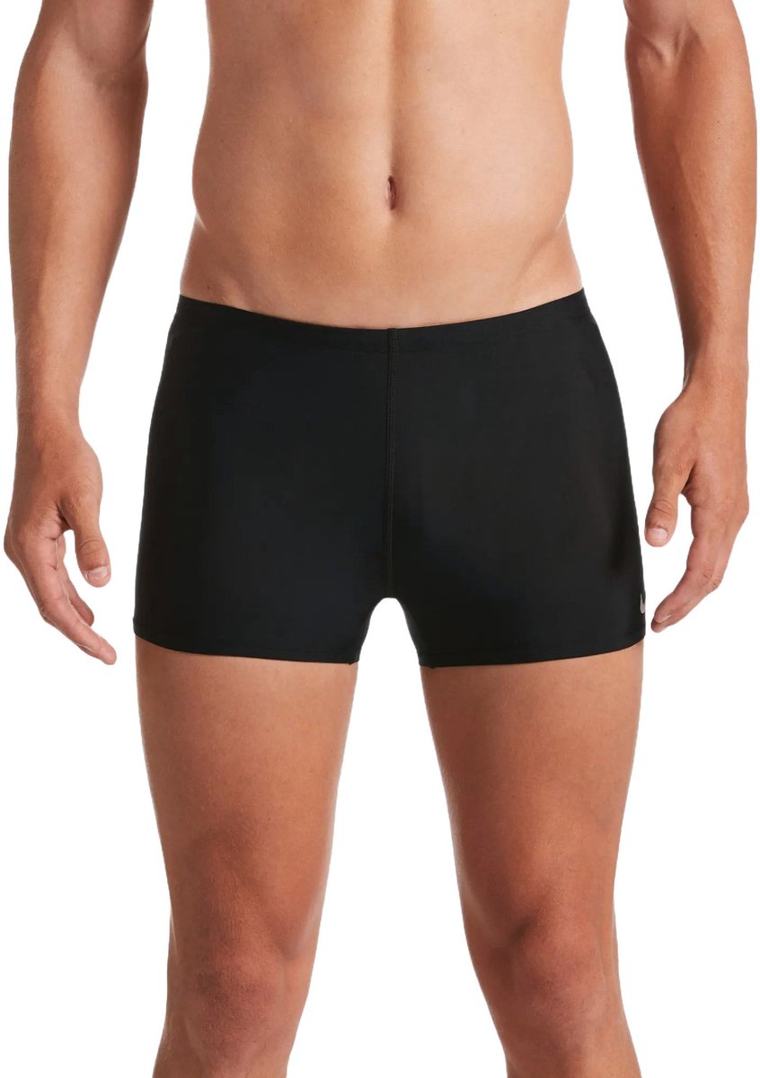 Nike Solid Square Leg Zwemboxer Heren Zwart