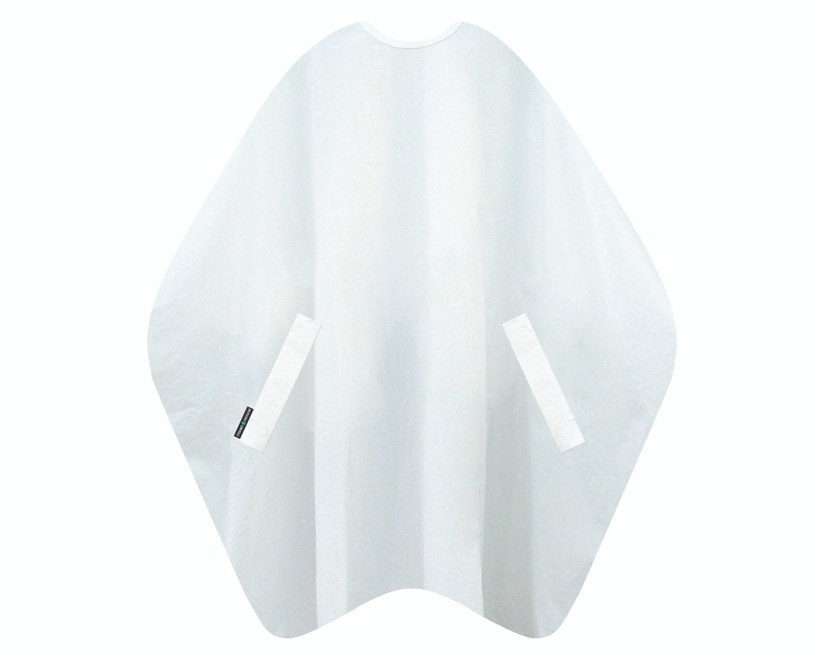 Trend-Design Kapmantel Classic button wit 135x150cm