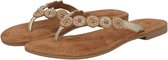 Lazamani - Slippers femme Lea Cuir Gold - Pointure 40
