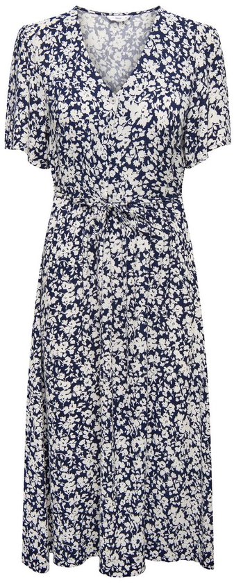 ONLY ONLHALIA LIFE S/S MIDI DRESS WVN NOOS Dames Jurk - Night Sky Caroline Flower