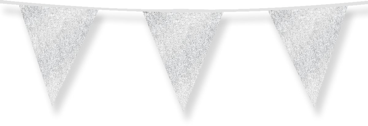 Glitter flags 16 x 20cm - Silver