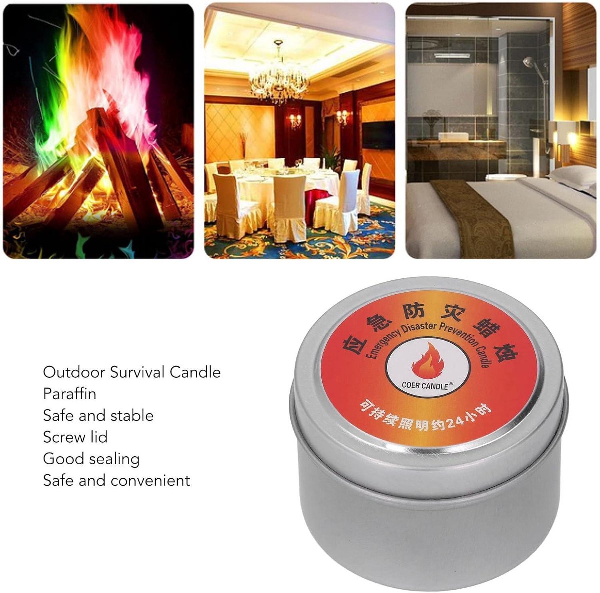 Kaars Survival - Rookloze Storm Kaarsen, Winddicht Verlichting Apparaat voor Wandelen Camping, Outdoor Survival Supplies