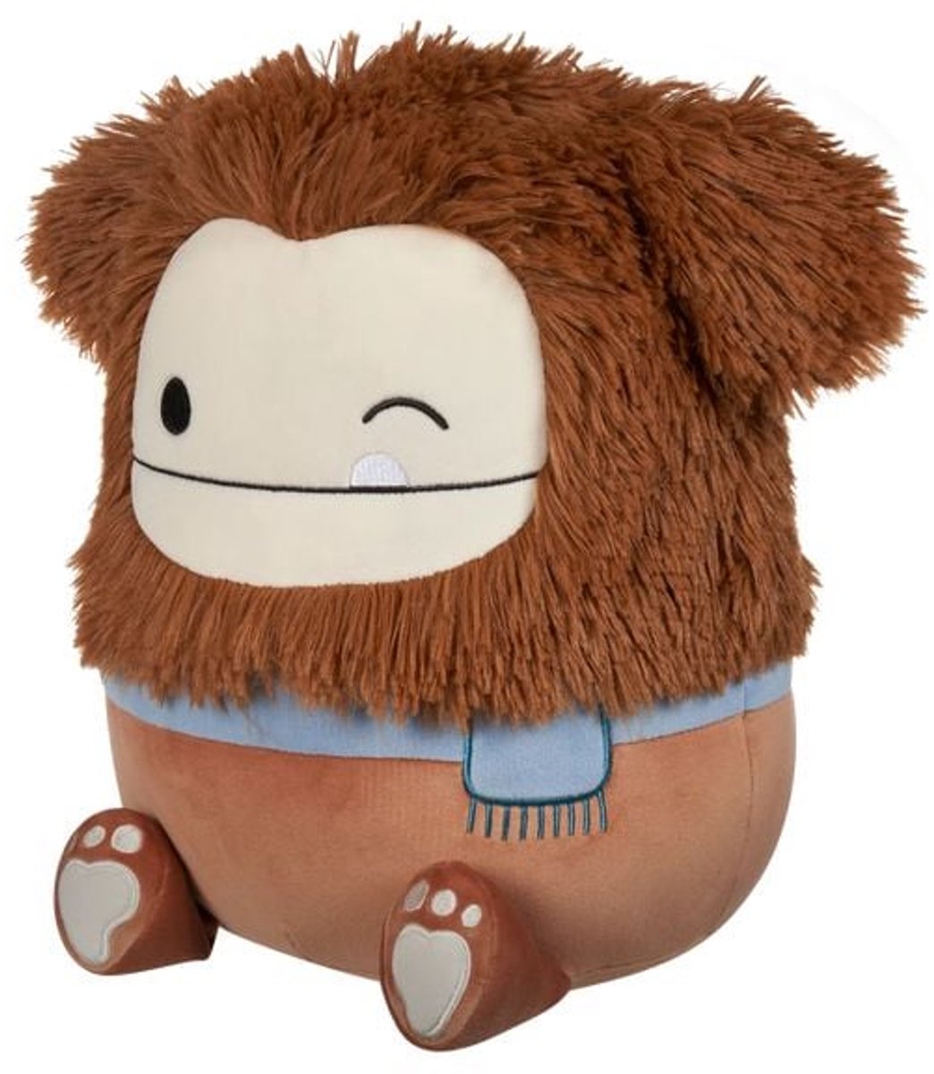 Squishmallows - Benny - Winking Brown Bigfoot W/Scarf 30cm pluche — afbeelding 5