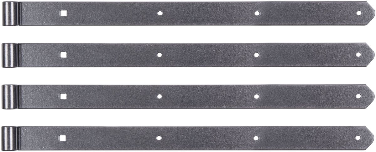 Alberts 822712 DURAVIS® rechte duimheng met afgerond uiteinde, zwart diamant duplex gecoat, rol-Ø 13 mm, afmetingen 600 x 40 mm, set van 4