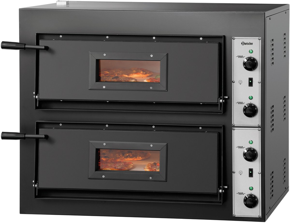 Bartscher Pizzaoven - Elektrisch - CT200 - 2x 4 Pizza’s Ø300mm - 400V - 890x860x760mm - Horeca Oven