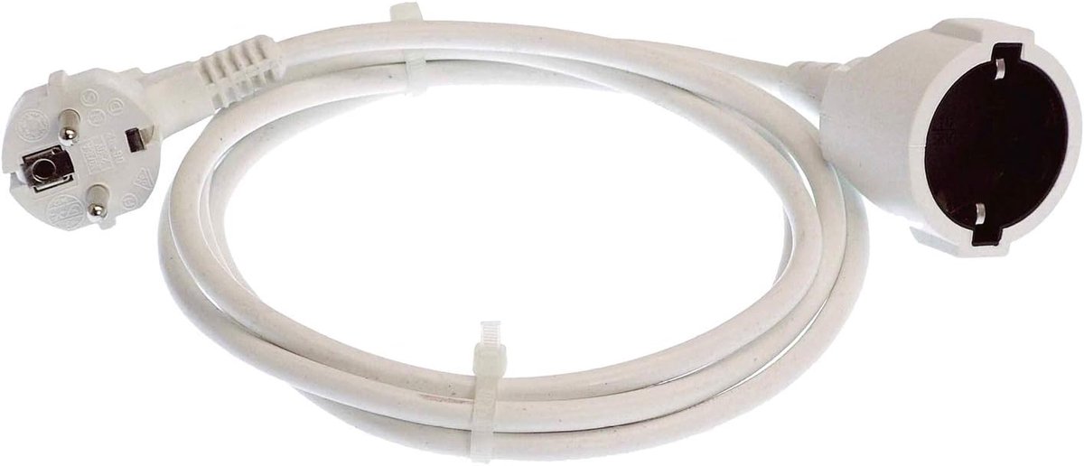 PVC Schuko Verlengkabel met EU-Stopcontact - 230V/16A, 2m