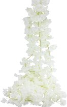 3 stuks - 1.8 m - kersenbloesem krans - hangende kersenbloesem ranken - witte kunstmatige kersenbloesemranken - nep zijden bloemenkrans - voor buiten , thuis , bruiloft , tuinfeest , boogdecoratie - wit