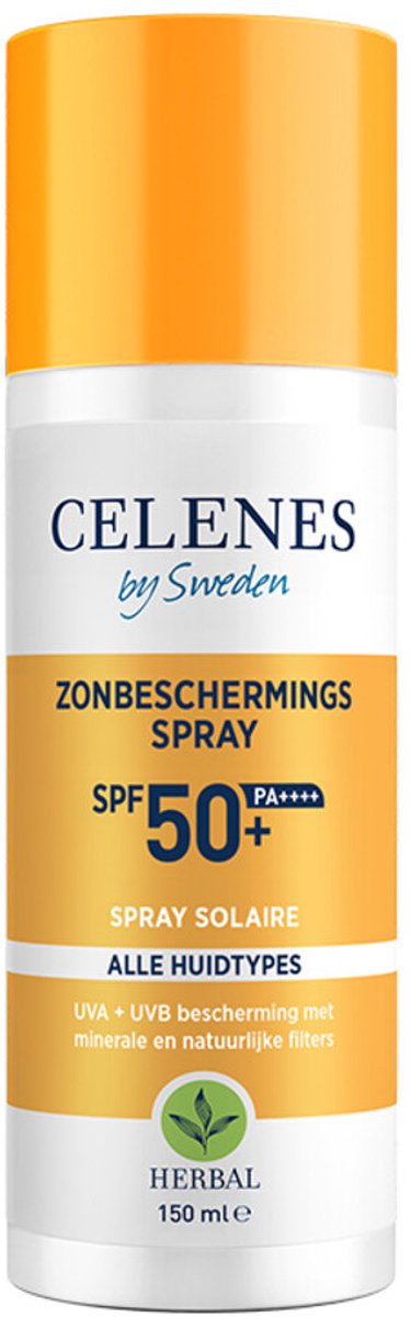 Goedkoopste 3x Celenes Herbal Zonnebrand Spray SPF 50 Alle Huidtypes 150 ml