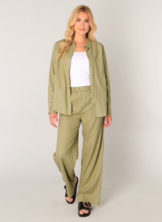 BASE LEVEL Yael Shirts - Soft Army - maat 40
