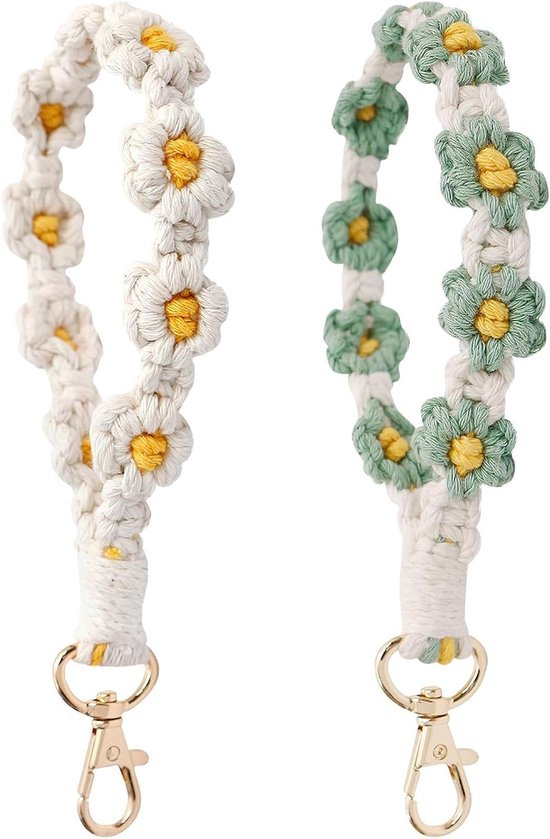 Handgemaakte macrame ketting- boho vibes - brass messing