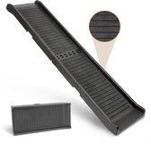 Hondenloopplank voor Auto & SUV - Stabiel - Antislip Rubber - 136kg draagvermogen - 174 cm Lang & 38 cm Breed - Opvouwbare Hondentrap Auto voor Grote Honden - Loopplank Hond - Zwart
