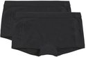 Twee zwarte Ten Cate shorts met elastische band. Gemaakt van zacht, rekbaar katoen.