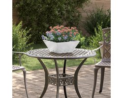 vidaXL - Plantenbak - zilver - 35 - x - 35 - x - 15 - cm - Gegalvaniseerd - staal