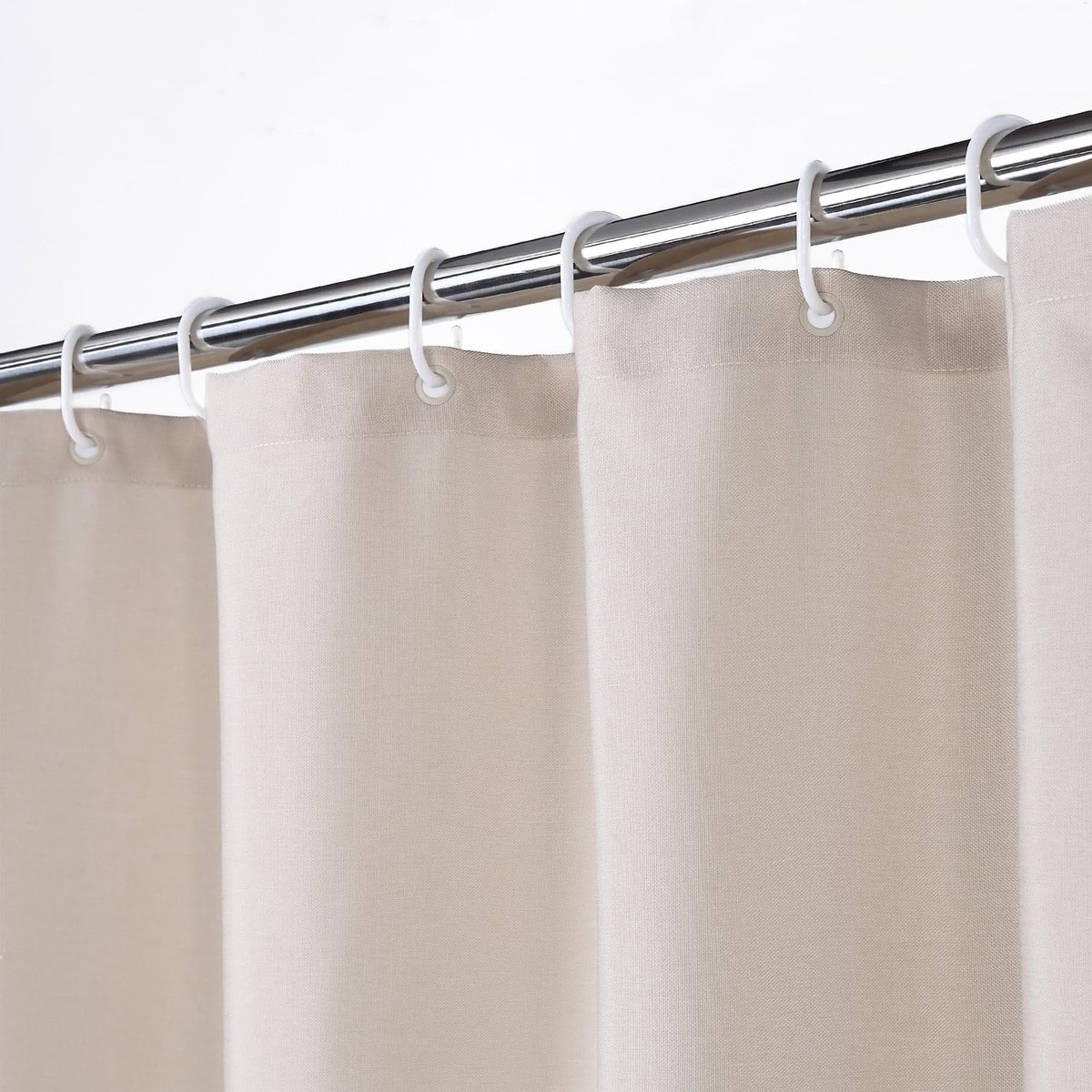 Ibenzoa® Zware Vlaktouwdoek Douchegordijn met Haken, 120 x 180 cm - Robuuste Constructie voor Badkamer